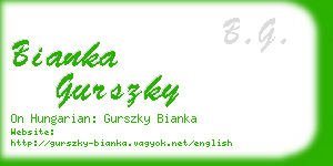 bianka gurszky business card